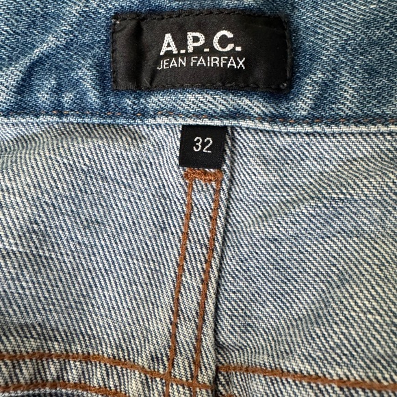 A.P.C. Blue Straight Jeans Classic Style - Picture 2 of 4